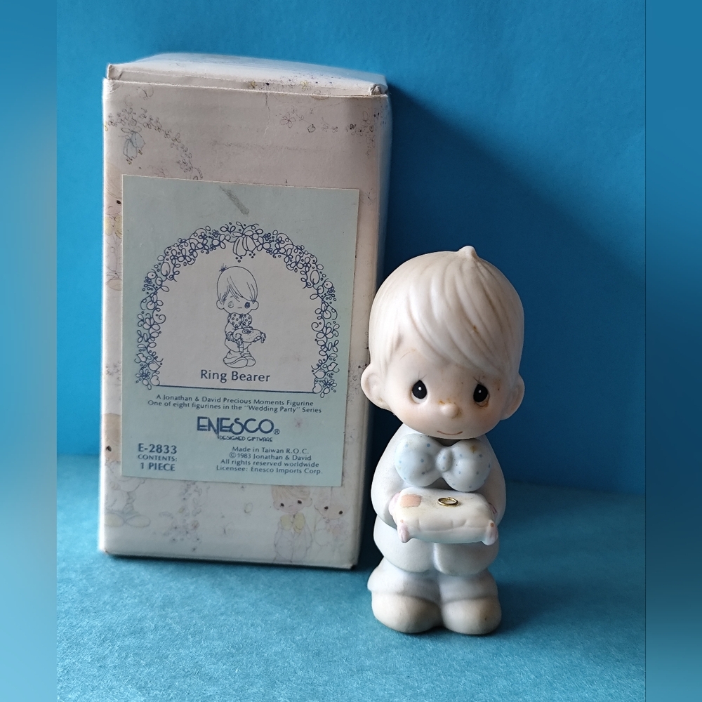 Vintage 1983 Precious Moments Ring Bearer Figurine (E-2833)
